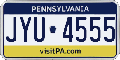 PA license plate JYU4555