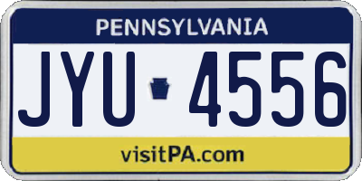 PA license plate JYU4556