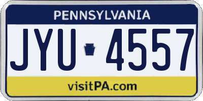 PA license plate JYU4557