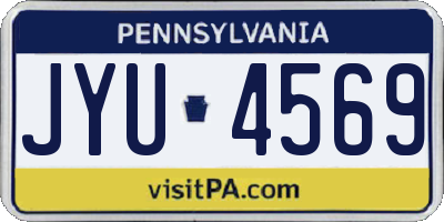 PA license plate JYU4569