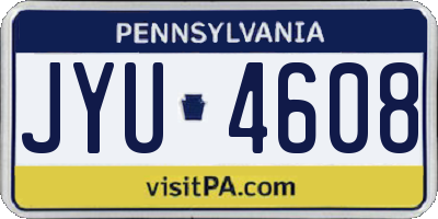 PA license plate JYU4608