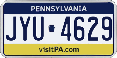 PA license plate JYU4629