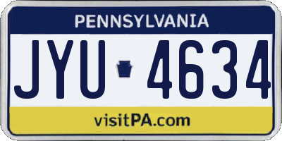 PA license plate JYU4634