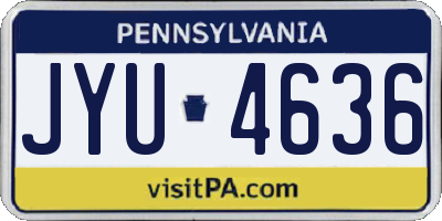 PA license plate JYU4636