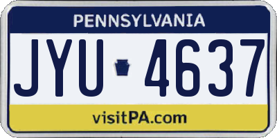 PA license plate JYU4637