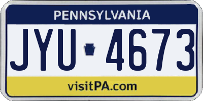 PA license plate JYU4673