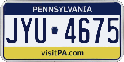 PA license plate JYU4675