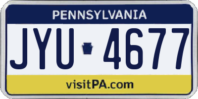 PA license plate JYU4677