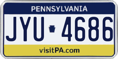 PA license plate JYU4686