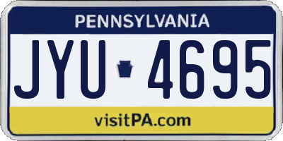 PA license plate JYU4695
