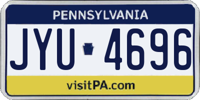 PA license plate JYU4696