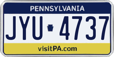 PA license plate JYU4737