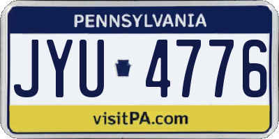 PA license plate JYU4776