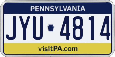 PA license plate JYU4814