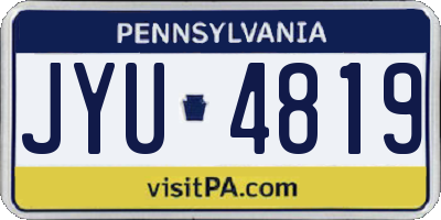 PA license plate JYU4819