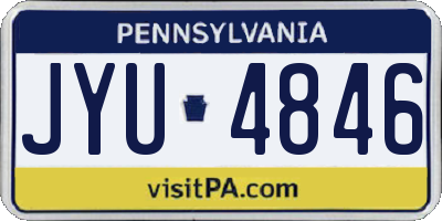 PA license plate JYU4846