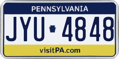 PA license plate JYU4848
