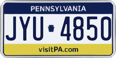 PA license plate JYU4850