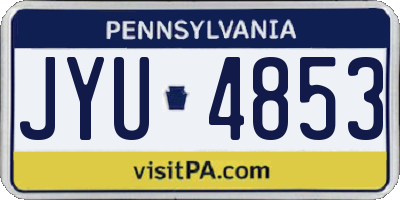 PA license plate JYU4853