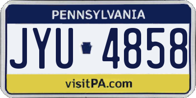PA license plate JYU4858