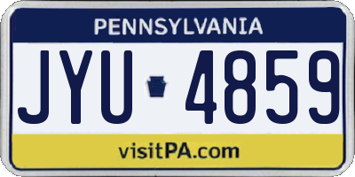 PA license plate JYU4859