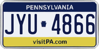 PA license plate JYU4866