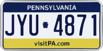 PA license plate JYU4871