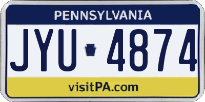 PA license plate JYU4874
