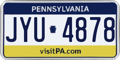 PA license plate JYU4878