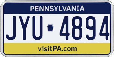 PA license plate JYU4894