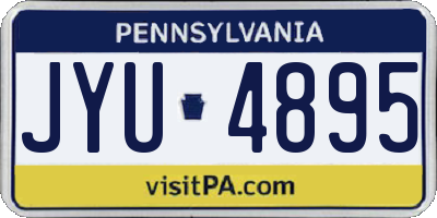 PA license plate JYU4895