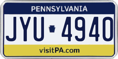 PA license plate JYU4940