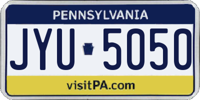 PA license plate JYU5050