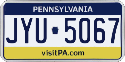 PA license plate JYU5067