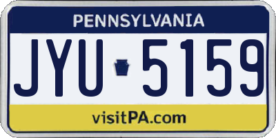 PA license plate JYU5159