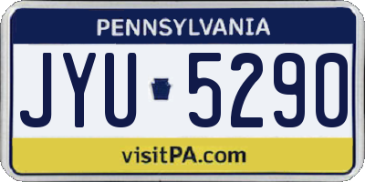PA license plate JYU5290