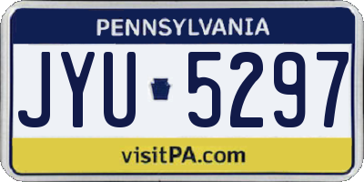 PA license plate JYU5297