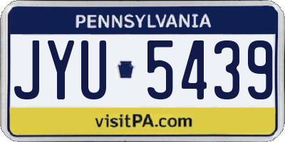 PA license plate JYU5439