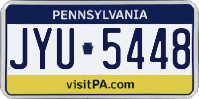 PA license plate JYU5448