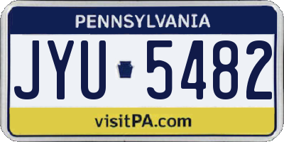 PA license plate JYU5482