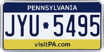 PA license plate JYU5495