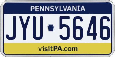PA license plate JYU5646