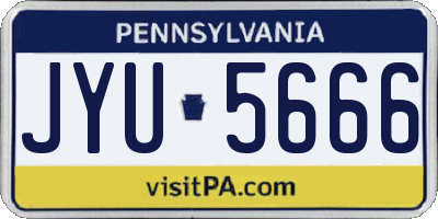 PA license plate JYU5666