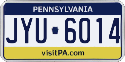 PA license plate JYU6014
