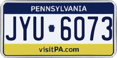 PA license plate JYU6073