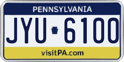 PA license plate JYU6100