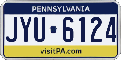 PA license plate JYU6124