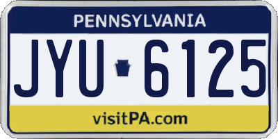 PA license plate JYU6125