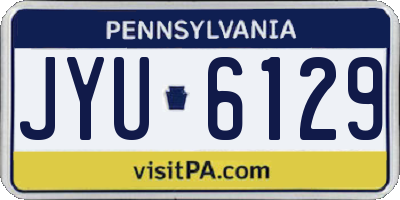PA license plate JYU6129