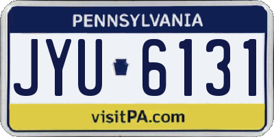 PA license plate JYU6131